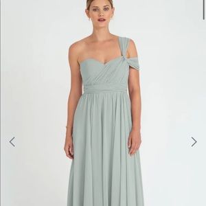Jenny Yoo Pastel Green Maxi Bridesmaid Dress Mira Convertible